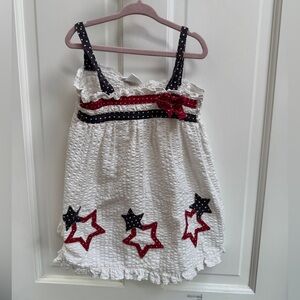 Sophie Rose 2T Girls Red White Blue Star 4th of July Patriotic Sleeveless Dress